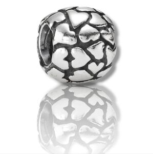 PANDORA Sterling Silver Lotsa Love Hearts Bead Charm Retired 790174